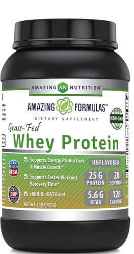 Amazing Nutrition Amazing Formulas Grass Fed Whey Protein Unflavored 2 lb-OUT OF STOCK
