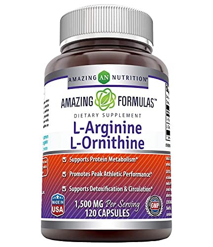Amazing Nutrition Amazing Formulas L-Arginine/L-Ornithine 1500 mg 120 capsule