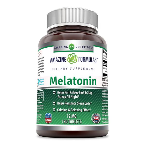 Amazing Nutrition Amazing Formulas Melatonin 12 mg 180 tablet