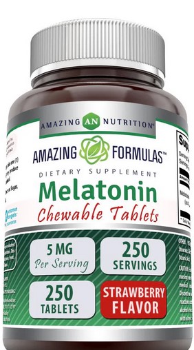 Amazing Nutrition Amazing Formulas Melatonin 5 mg Strawberry 250 tablet