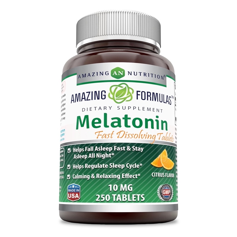 Amazing Nutrition Amazing Formulas Melatonin Quick Dissolve 10 mg Citrus 250 tablet
