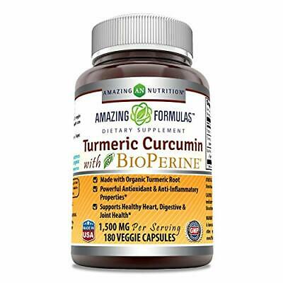 Amazing Nutrition Amazing Formulas Turmeric Curcumin BioPerine 1500 mg 180 capvegi