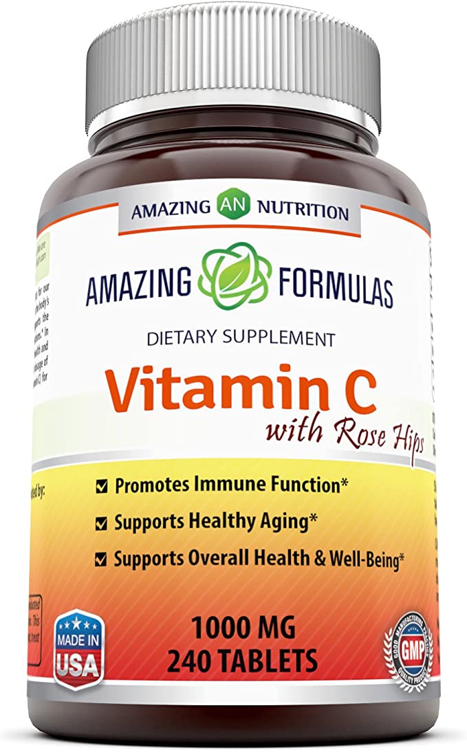 Amazing Nutrition Amazing Formulas Vitamin C w/ Rose Hips 1000 mg 240 tablet