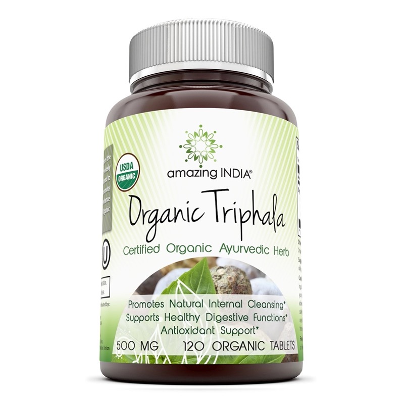 Amazing Nutrition Amazing India Organic Triphala 500 mg 120 tablet
