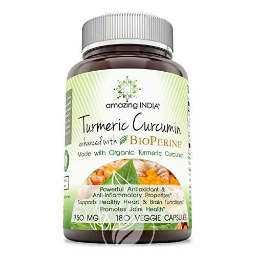 Amazing Nutrition Amazing India Turmeric Curcumin w/ Bioperine 750 mg 180 capvegi