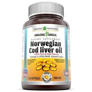 Amazing Nutrition Amazing Omega Norwegian Fish Oil 1250 mg Orange 120 softgel