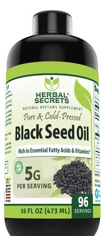 Amazing Nutrition Herbal Secrets Black Seed Oil 16 ounce