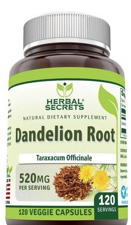 Amazing Nutrition Herbal Secrets Dandelion Root 520 mg 120 capvegi