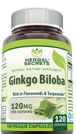 Amazing Nutrition Herbal Secrets Ginkgo Biloba 120 mg 120 capvegi