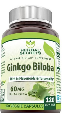 Amazing Nutrition Herbal Secrets Ginkgo Biloba 60 mg 120 capvegi