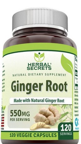 Amazing Nutrition Herbal Secrets Organic Ginger Root 550 mg 120 capvegi