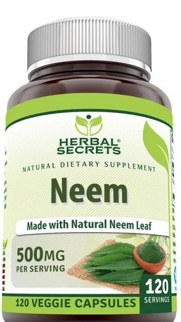 Amazing Nutrition Herbal Secrets Organic Neem 500 mg 120 capvegi