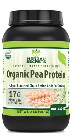 Amazing Nutrition Herbal Secrets Organic Pea Protein Powder Unflavored 2 lb