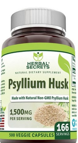 Amazing Nutrition Herbal Secrets Organic Psyllium Husk 500 mg 500 capvegi