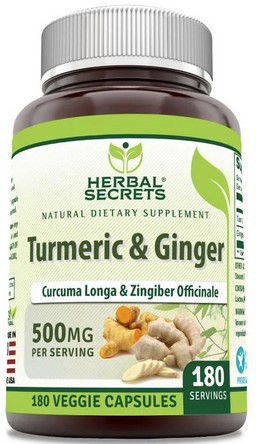 Amazing Nutrition Herbal Secrets Turmeric & Ginger 500 mg 180 capvegi
