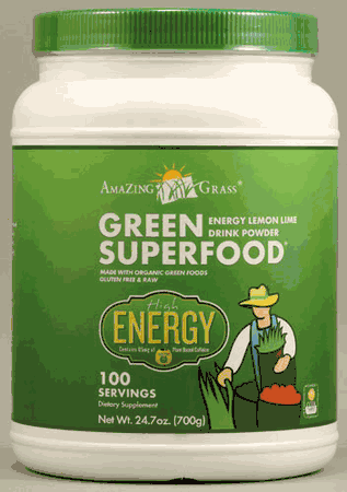 Amazing Grass - Lemon Lime SuperFood Powder - 100 Servings 28 oz