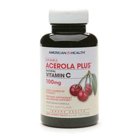 American Health Acerola Plus Chewable 100mg 100 tabs-OUT OF STOCK