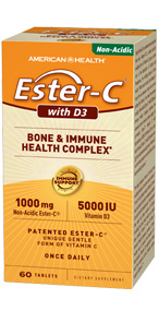 American Health ESTER-C 1000 mg with D3 5000 IU Bone & Immune Health Complex -OUT OF STOCK
