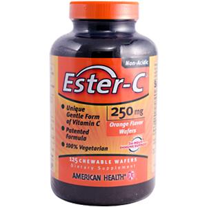 American Health Ester-C 250mg Chewable Wafers Vegetarian 125 wafer-OUT OF STOCK