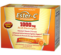American Health Ester-C effervescent 1000mg plus electrolytes Natural Orange 21 10g packets     TEMPORARILY UNAVAILABLE
