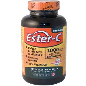 American Health Ester-C w/Citrus Bioflavonoids 1000mg 120 tab vegi