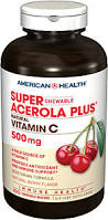 American Health Super Acerola Plus Chewable 500mg 100 tabs TEMPORARELY UNAVAILABLE