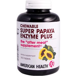 American Health Super Papaya Enzyme Plus Chewable 360 tabs
