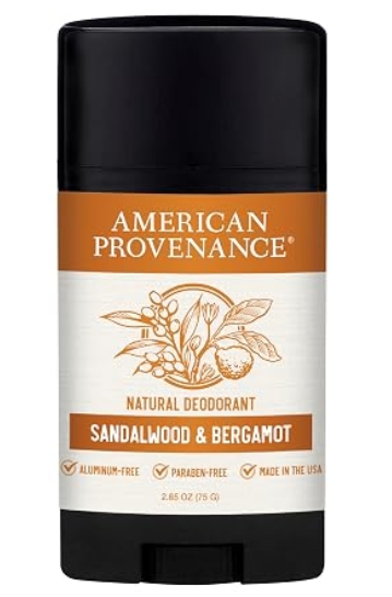 American Provenance Natural Deodorant Sandalwood & Bergamot 2.65 oz stick