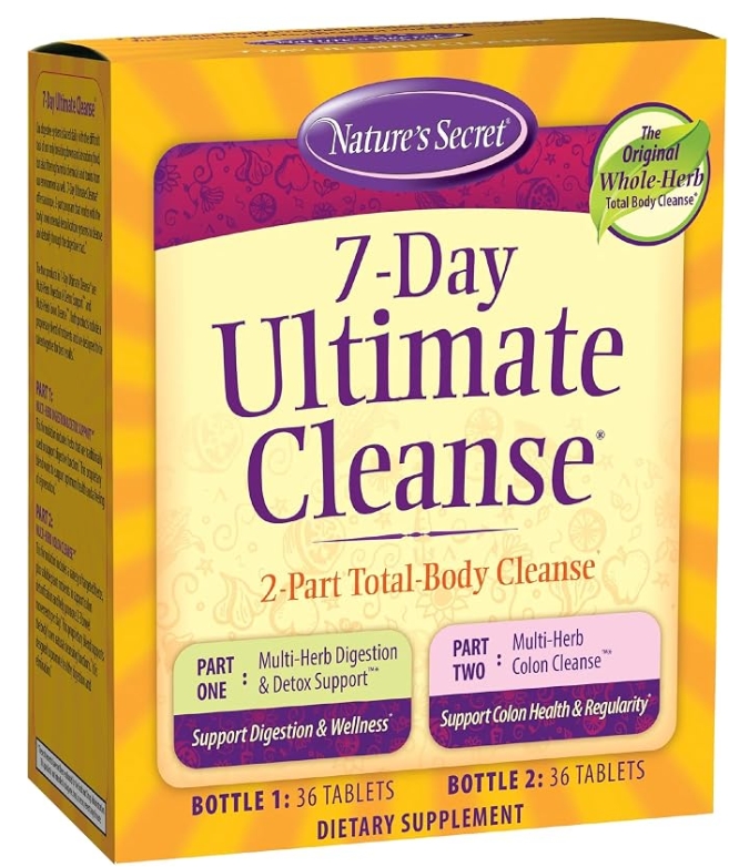 Natures Secret 7 - Day Ultimate Cleanse (2 Bottles) 36+36 Tab 