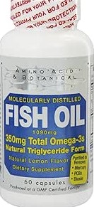Amino Acid & Botanical Supply Fish Oil,1090Mg 60 cap