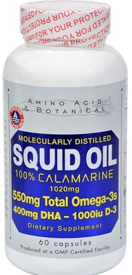 Amino Acid & Botanical Supply Squid Oil W/Vit D 60 cap