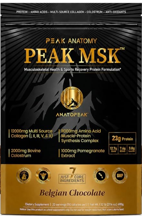 Anatopeak - Peak MSK 23g Protein 1.32 lb Belgian Chocolate 20 Servings