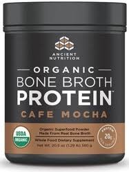 Ancient Nutrition - Organic Bone Broth Protein - Cafe Mocha 580g TEMPORARILY UNAVAILABLE