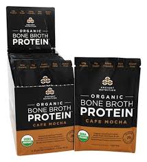 Ancient Nutrition - Organic Bone Broth Protein - Cafe Mocha Packet Tray 12 Servings