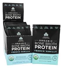 Ancient Nutrition - Organic Bone Broth Protein - French Vanilla Packet Tray 12 Servings