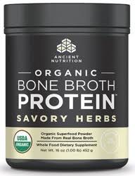 Ancient Nutrition - Organic Bone Broth Protein - Savory Herb 452g      TEMPORARILY UNAVAILABLE