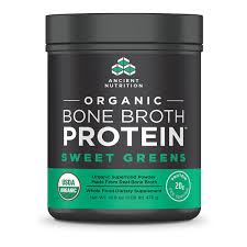 Ancient Nutrition - Organic Bone Broth Protein - Sweet Greens Packet Tray 12 Servings   TEMPORARILY UNAVAILABLE