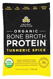 Ancient Nutrition - Organic Bone Broth Protein - Turmeric Spice Packet 1 Serving      TEMPORARY UNAVAILABLE