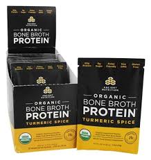 Ancient Nutrition - Organic Bone Broth Protein - Turmeric Spice Packet Tray 12 Servings