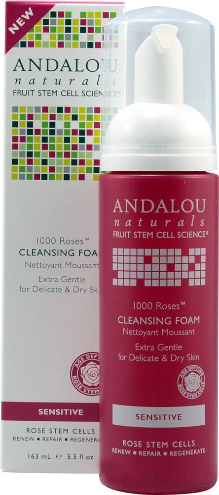 Andalou Naturals - 1000 Roses Cleansing Foam Sensitive 5.5 floz