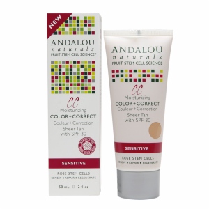 Andalou Naturals - 1000 Roses Color and Correct Sheer Tan Spf 30 Sensitive  2 floz-OUT OF STOCK
