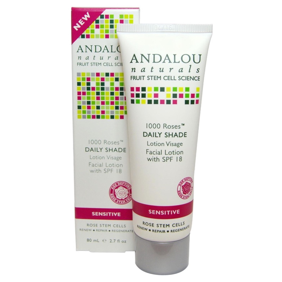 Andalou Naturals - 1000 Roses Daily Shade Facial Lotion Spf 18 Sensitive  2.7 floz