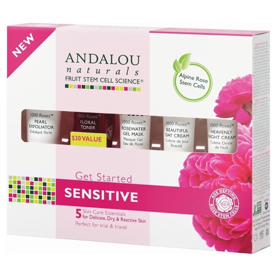 Andalou Naturals - 1000 Roses Get Started Kit Sensitive  5 piece