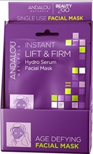 Andalou Naturals - Age Defying Instant Rejuvenate & Firm Sheet Mask w/ Shelf Caddy 6 pc