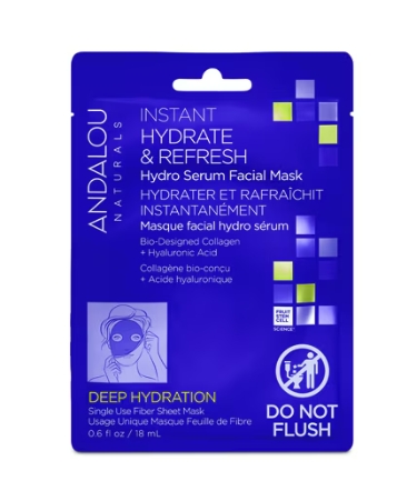 Andalou Naturals - Deep Hydration Instant Hydrate & Refresh Sheet Mask 0.6 ounce