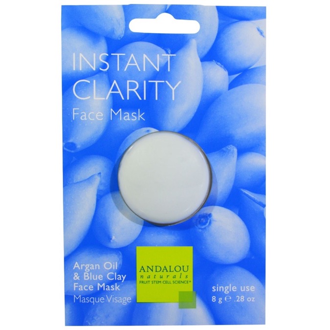 Andalou Naturals - Instant Clarity Face Mask Argan Oil & Blue Clay 0.28 oz     TEMPORARILY UNAVAILABLE
