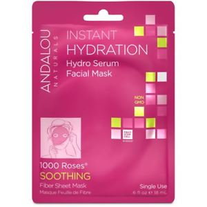 Andalou Naturals - Instant Hydration Facial Mask 1000 Roses Soothing  0.6 floz