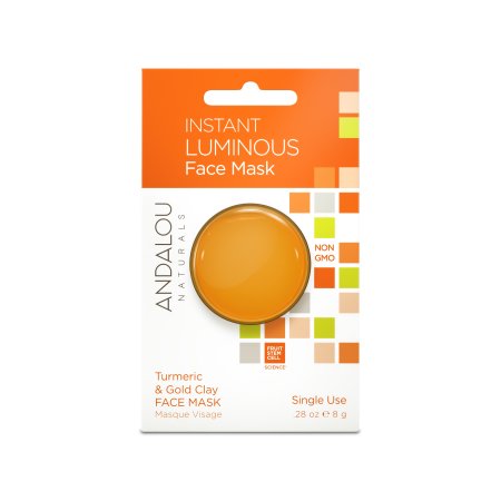 Andalou Naturals - Instant Luminous Face Mask Turmeric & Gold Clay 0.28 oz