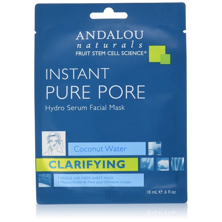 Andalou Naturals - Instant Pure Pore Facial Mask Coconut Water Clarifying  0.6 floz