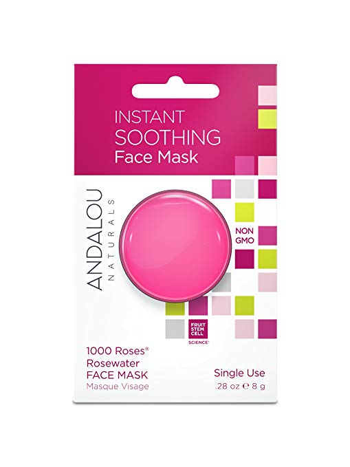 Andalou Naturals - Instant Soothing Face Mask 1000 Roses Rosewater 0.28 oz